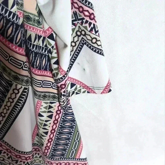 JM Collection Lades long sleeve open shoulder blouse sz S - Picture 4 of 7